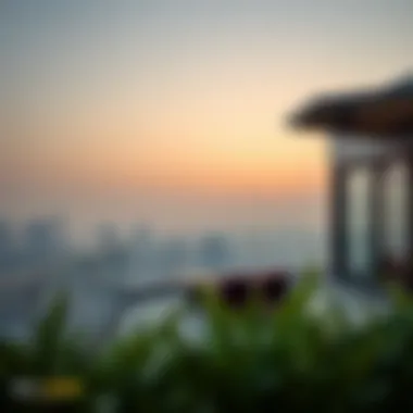 Terrace View from Sky View Residences The breathtaking skyline vistas from the terrace of a Sky View Residence