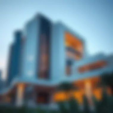 Modern Architecture of SLS Dubai Luxurious view of SLS Dubai Hotel & Residences showcasing modern architecture