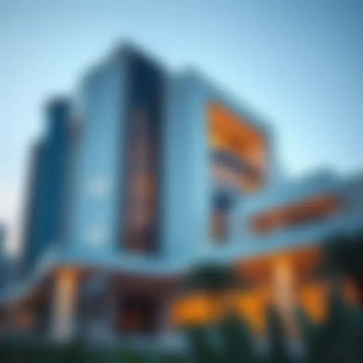 Modern Architecture of SLS Dubai Luxurious view of SLS Dubai Hotel & Residences showcasing modern architecture