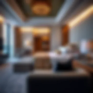 Premium Amenities in SLS Dubai Room Elegant room interior at SLS Dubai Hotel highlighting premium amenities