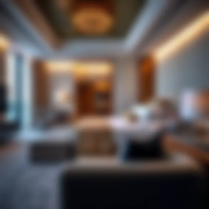 Premium Amenities in SLS Dubai Room Elegant room interior at SLS Dubai Hotel highlighting premium amenities