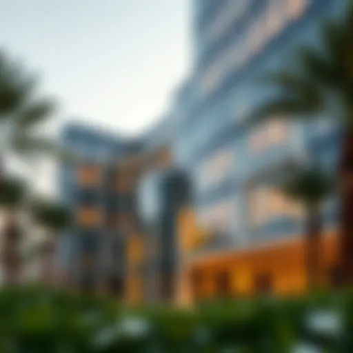 Architectural design of the Sunrise Building showcasing modern aesthetics