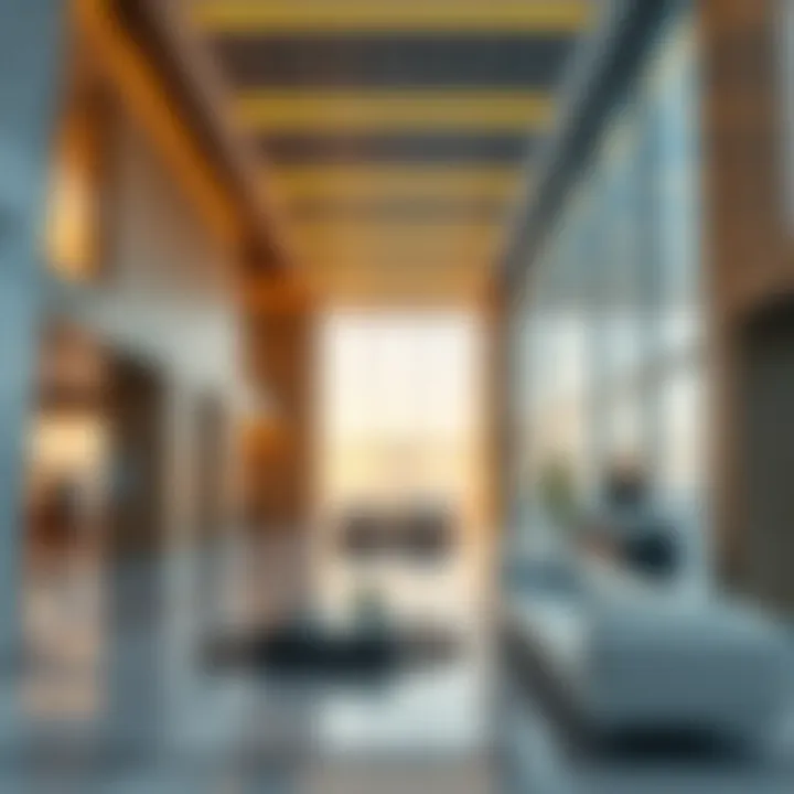 Interior spaces of Sunrise Building emphasizing technology integration