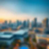 Modern IT Plaza Skyline in Dubai Aerial view of Dubai's IT plaza skyline showcasing modern architecture