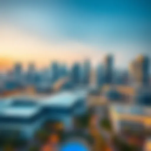 Modern IT Plaza Skyline in Dubai Aerial view of Dubai's IT plaza skyline showcasing modern architecture