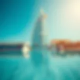 Burj Al Arab Sky View Stunning view of Burj Al Arab against a clear blue sky