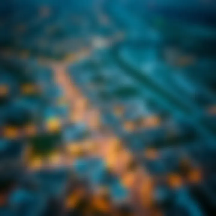 Aerial view of residential neighborhoods in Dubai
