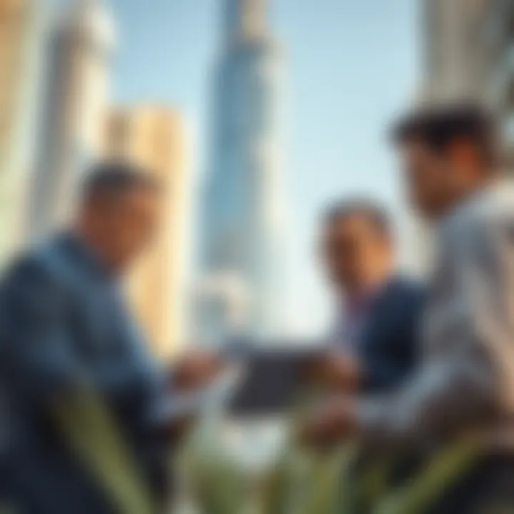 Investing in Dubai's Real Estate Investors analyzing real estate opportunities in Dubai