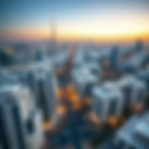 Stunning skyline view of Al-Jadaf, showcasing modern architecture