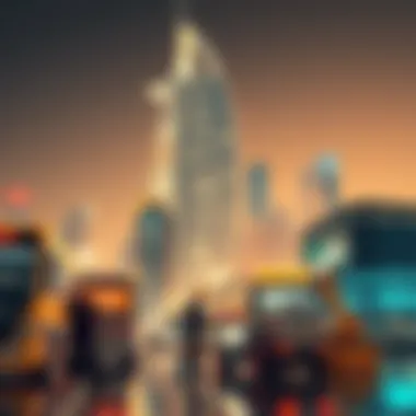 An illustration of various sectors in Dubai's job market