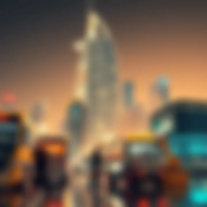 An illustration of various sectors in Dubai's job market