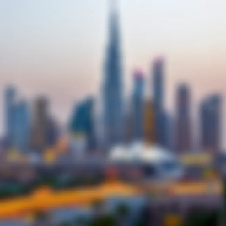 A skyline view of Dubai showcasing modern architecture