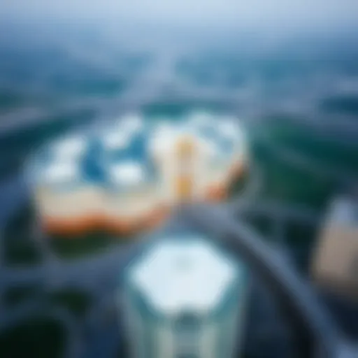 Aerial view of Trinity Arjan showcasing modern architecture