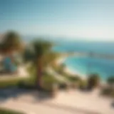 Panoramic view of Umm Suqeim Beach Park showcasing its lush greenery and coastal beauty