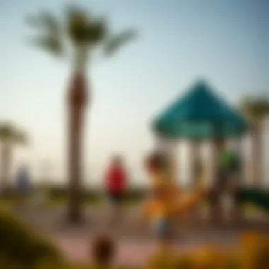 Family-Friendly Facilities in Umm Suqeim Beach Park Children enjoying the playground facilities at Umm Suqeim Beach Park