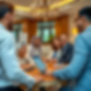 Collaboration in Real Estate Collaborative meeting among real estate professionals