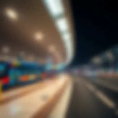 Modern Dubai bus station architecture