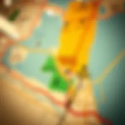 Map showcasing Dubai bus zones and routes