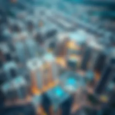 Aerial view of a bustling real estate development in Dubai