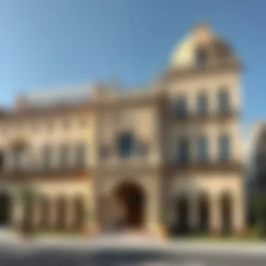 Historic buildings representing dynastic influence in property ownership