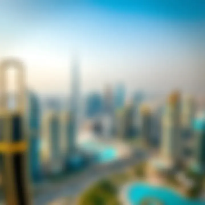 Dubai Skyline and Real Estate Landscape Aerial view of Dubai's real estate skyline
