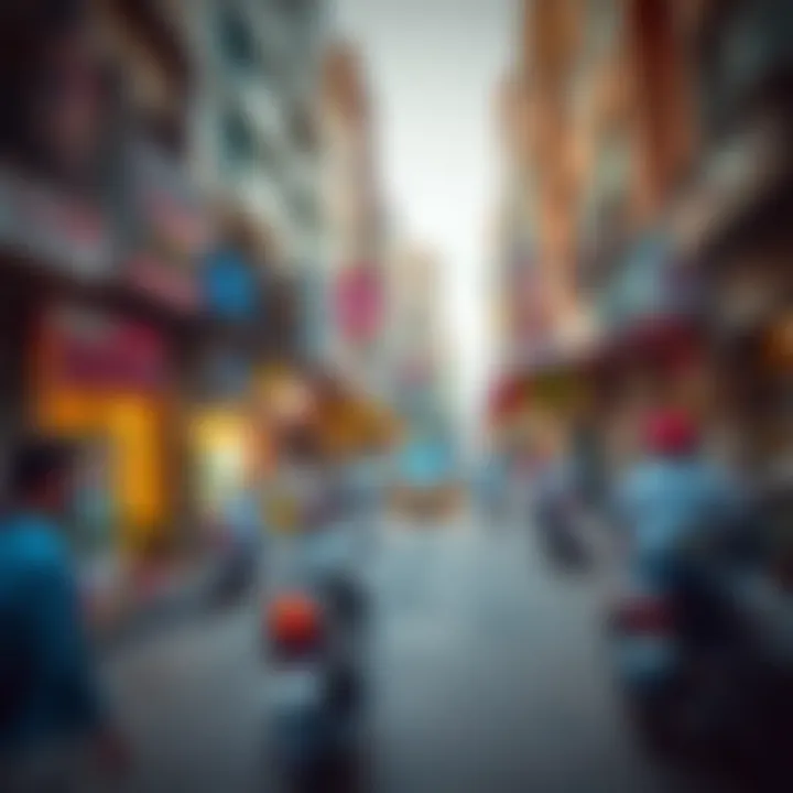 Vibrant streets of Karama reflecting local culture and business activities