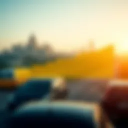 Graph illustrating taxi fare rates across different cities