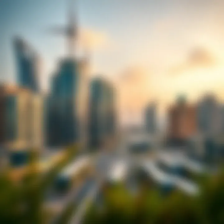 Dubai skyline showcasing modern architecture and real estate development