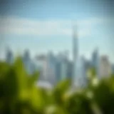 Dubai's Iconic Skyline Stunning skyline of Dubai showcasing modern architecture